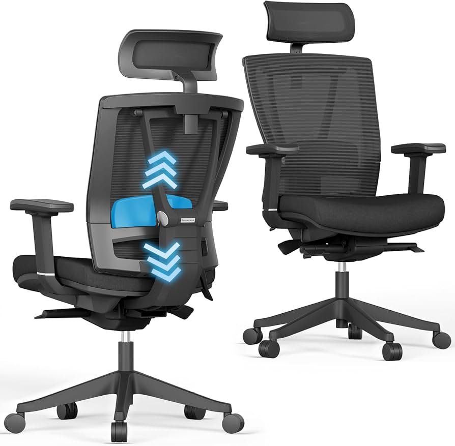Autonomous ErgoChair Pro in a modern desk setup with ergonomic workspace design