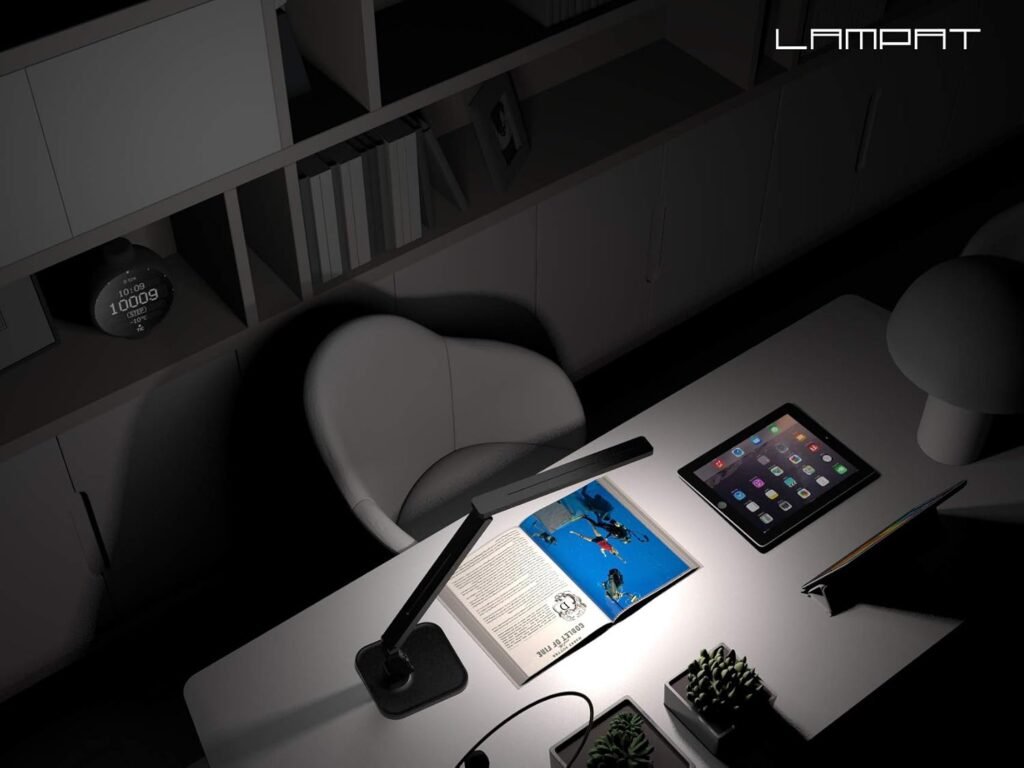 TaoTronics LED Lamp adjustable arm and touch control panel design