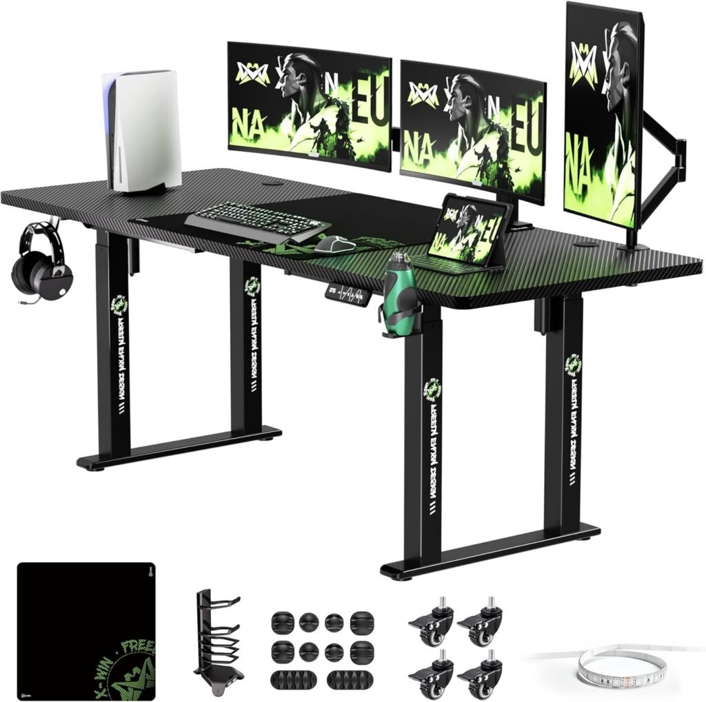 X-Win Electric Height Adjustable Standing Desk in standing mode for posture improvement