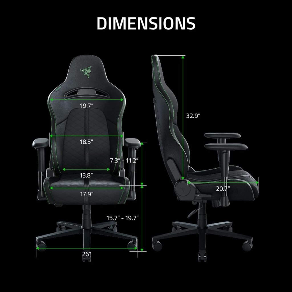 Razer Enki gaming chair full setup